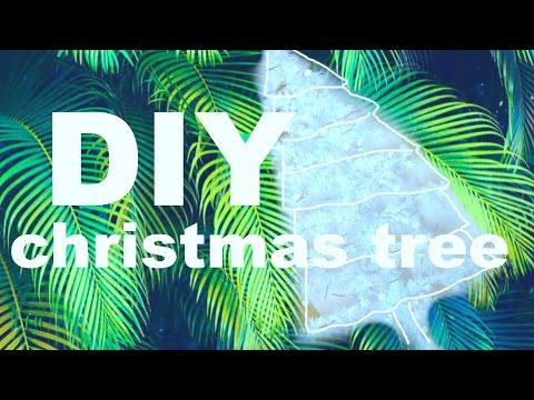 diy christmas tree + holographic mini tree