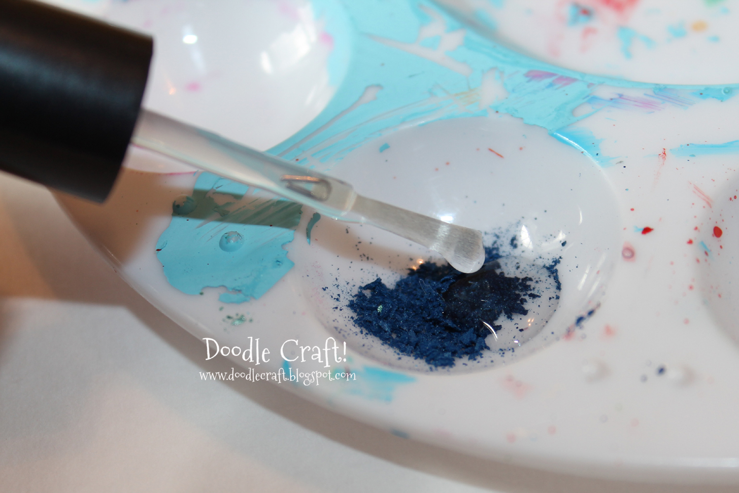 diy tardis blue eye shadow to make custom nail color polish.jpg