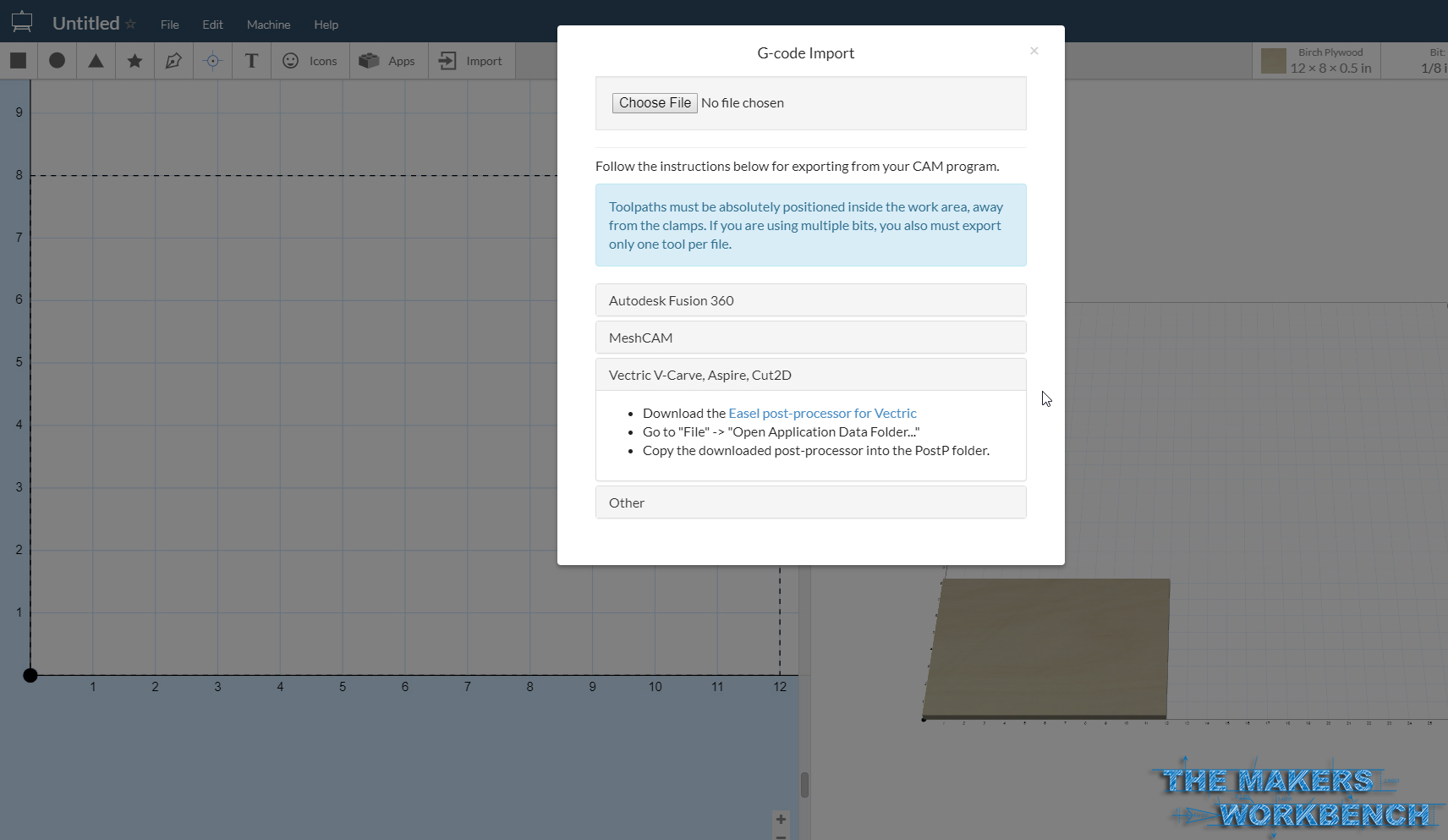 easel_G-code_import_window_Vectric_expanded.jpg