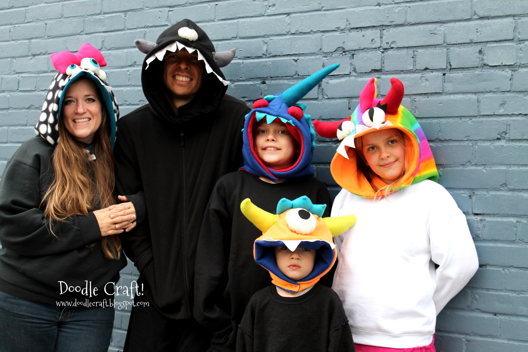 family monster hoodies hoods fleece hats.jpg