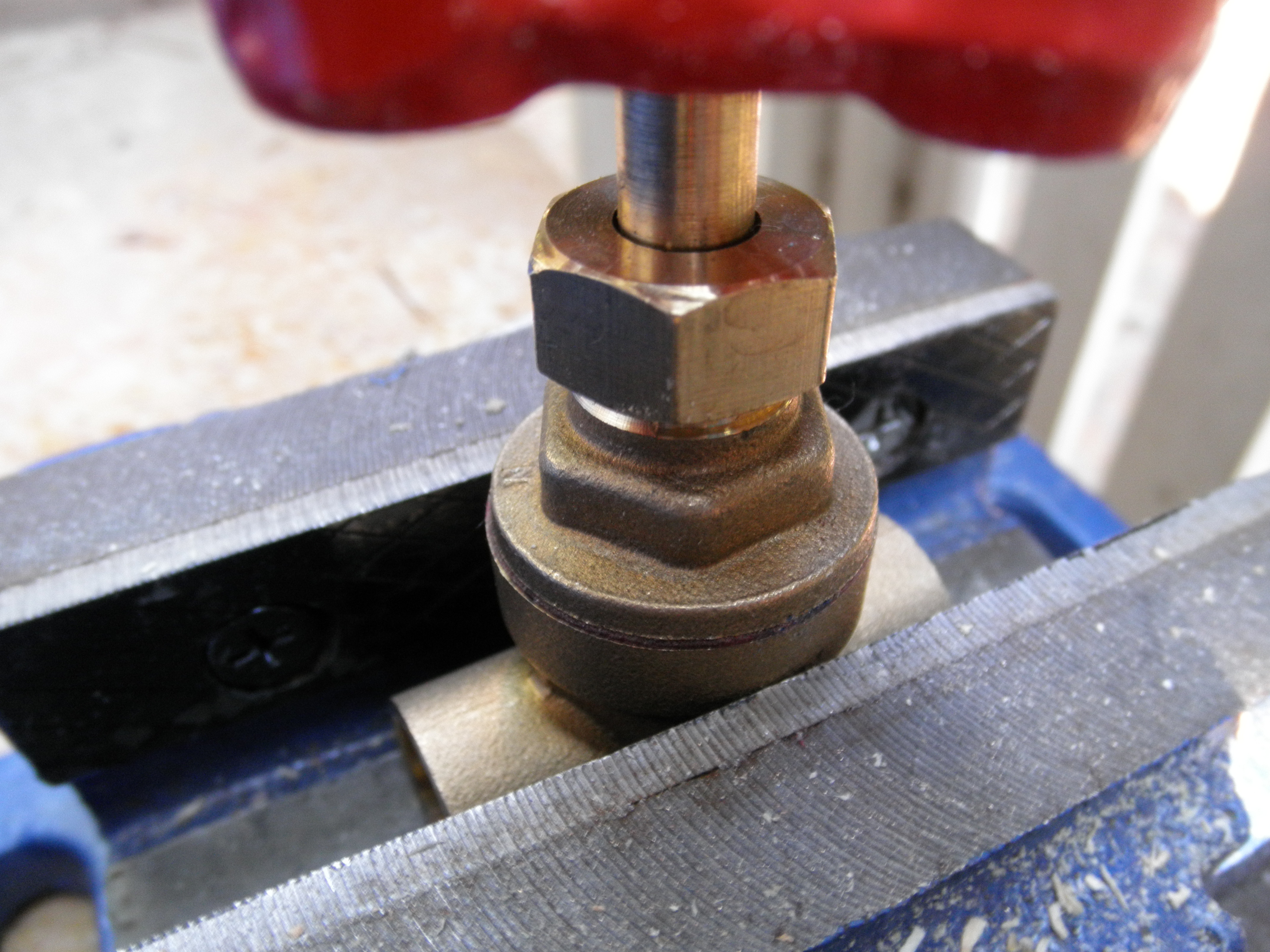 gate valve in vise.JPG