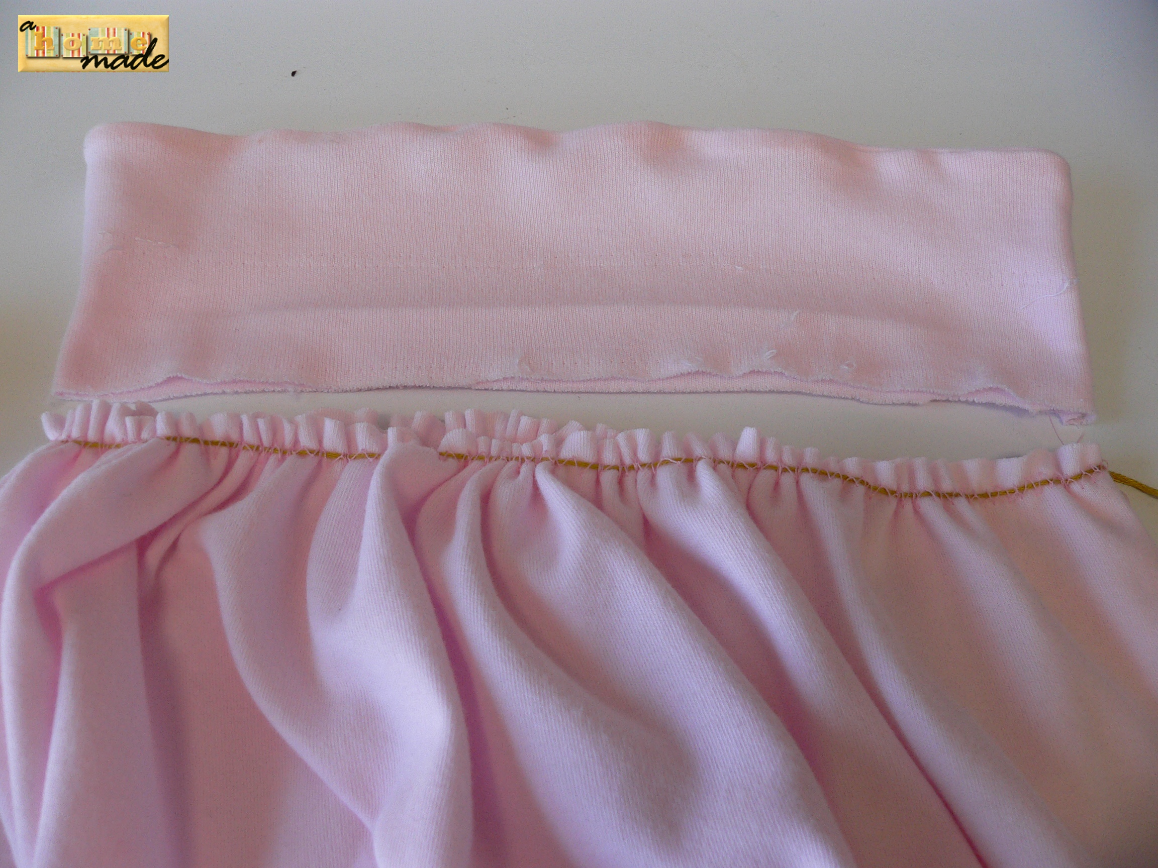 gather stitch skirt and attach to yoga folded waistband.JPG