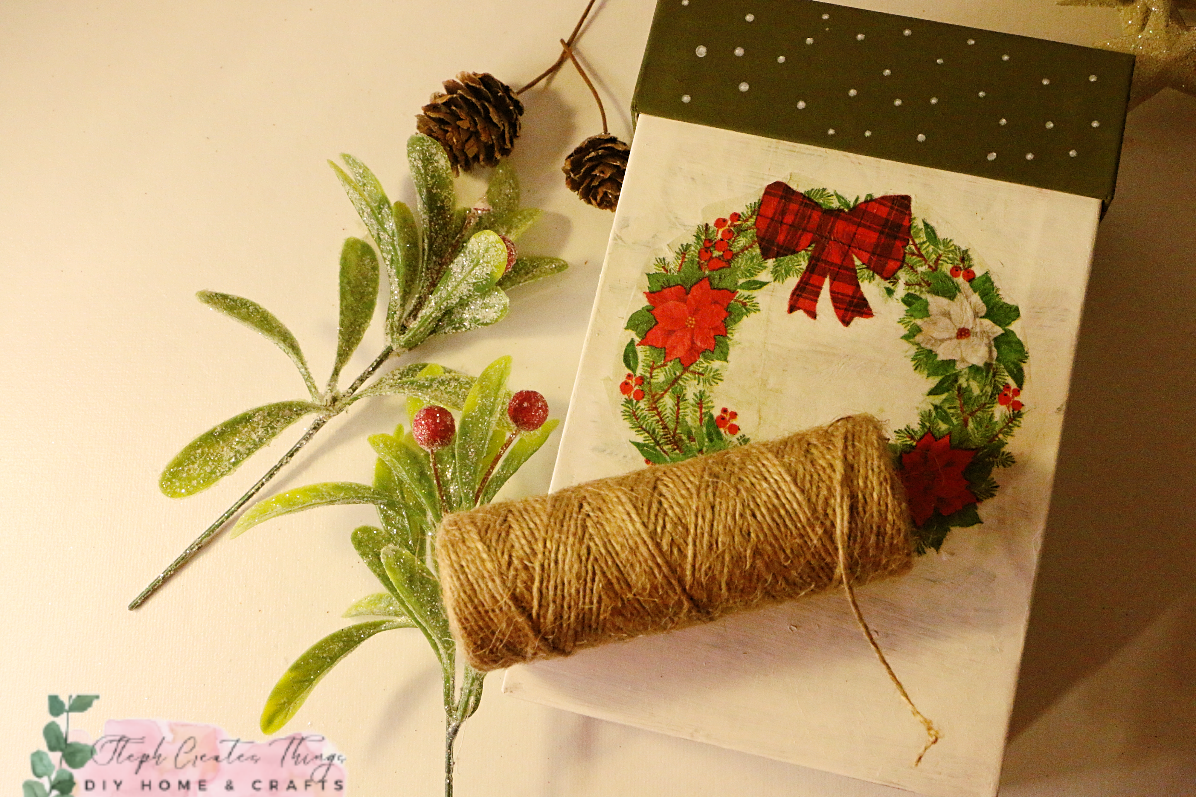 gift box, jute, and greenery.png