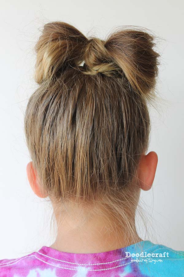 hair hair bow bun top knot easy diy updo lady gaga hairdo (13).JPG