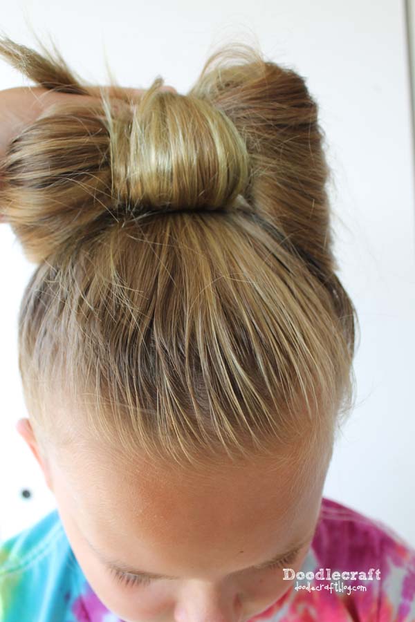 hair hair bow bun top knot easy diy updo lady gaga hairdo (19).JPG