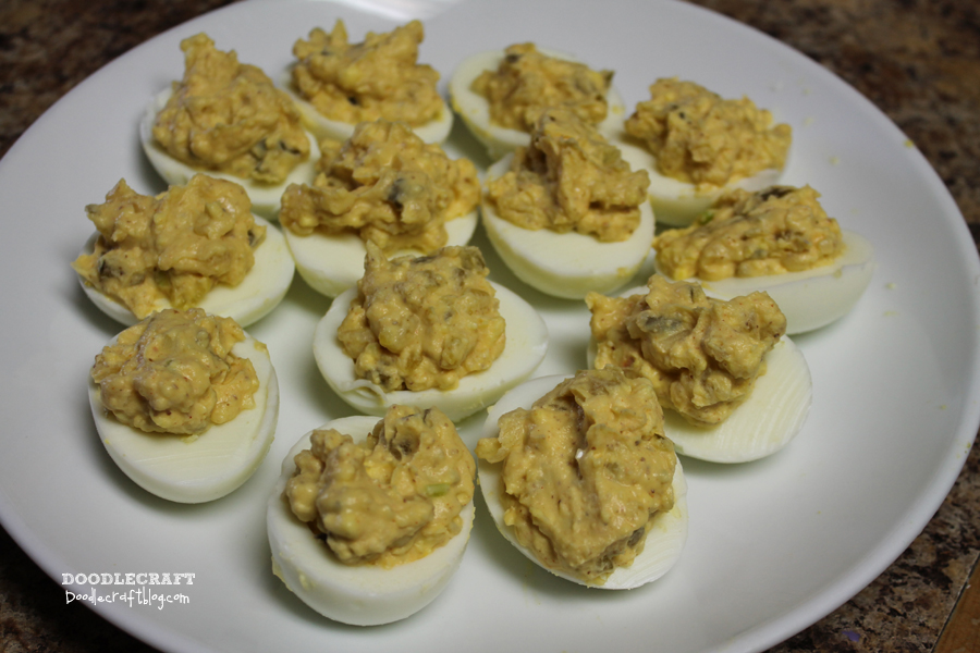 hard boiled devil deviled eggs shrimp pickles egg salad yummy easter (6).JPG