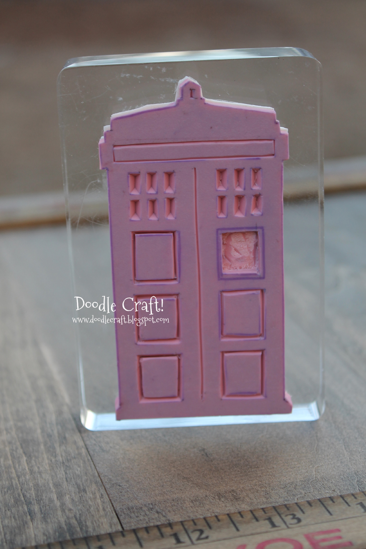 homemade diy tutorial rubber stamps carveable rubber Tardis doctor dr who inspired.jpg