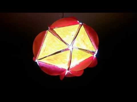 homemade papercraft christmas lamp