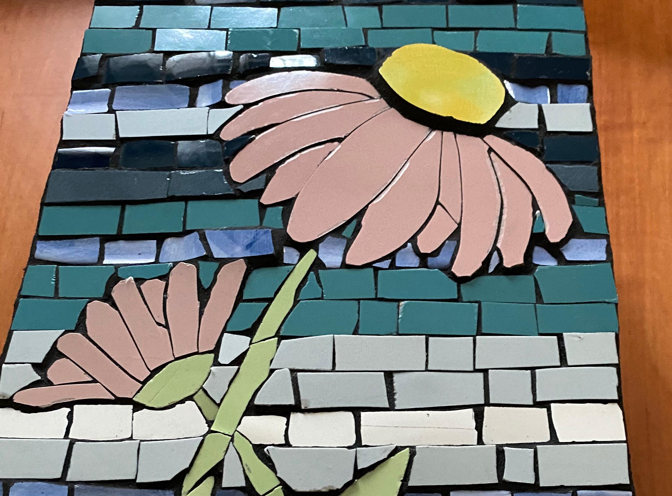 how to broken dish mosaic flower diy coneflower tutorial how sharon warren glass.jpeg