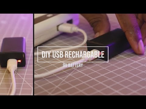 how to make USB rechargeable 9V li-ion battery