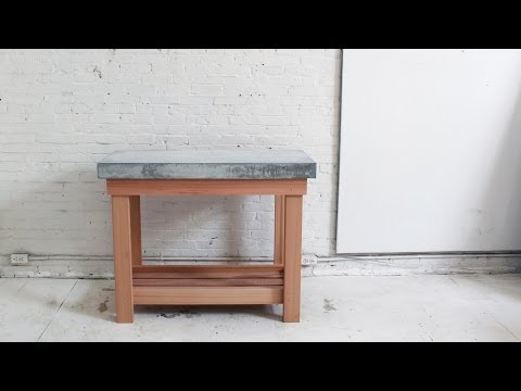 how to make a DIY Outdoor Kitchen Island with a Concrete Countertop