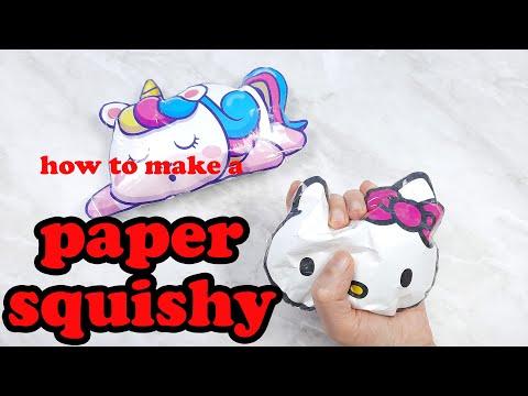 how to make a paper squishy - Making a squish in the shape of a kitty and a unicorn