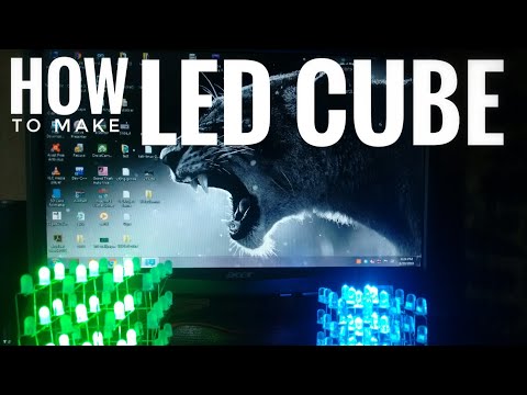 how to make a simple 4*4*4 LED CUBE using arduino nano