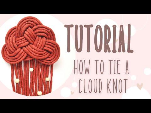 how to tie a cloud knot, macrame tutorial, children's room decoration, macrame cloud