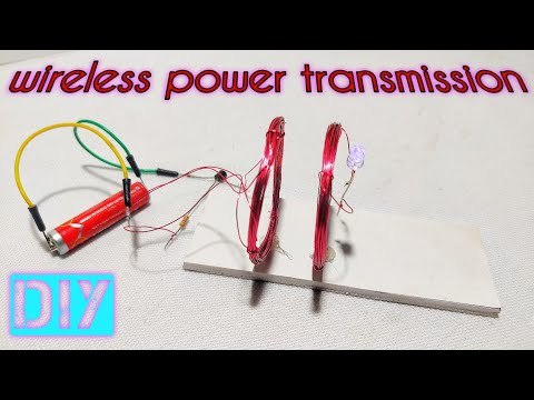 how to transfer electricity wirelessly |mutual induction demo | DIY