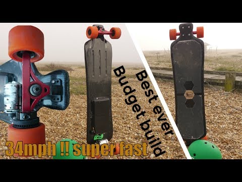 insane diy electric skateboard, 34MPH &amp;pound;200 beats boosted board