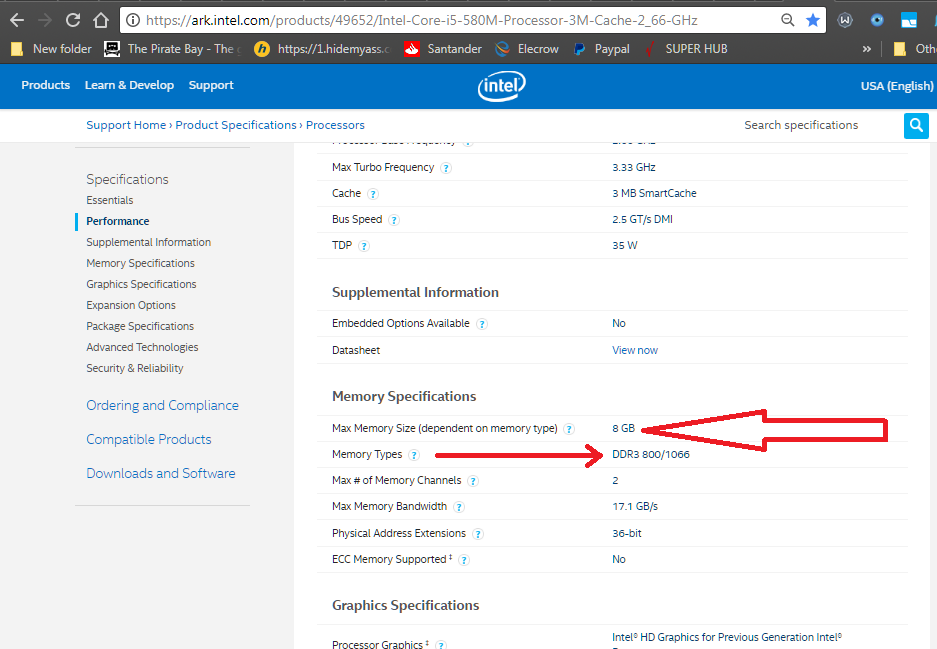 intel i5-580M Memory Type, Speed and Max Memory.png