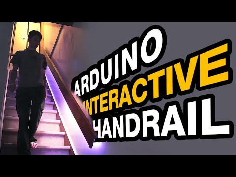 interactive handrail stair lighting with arduino