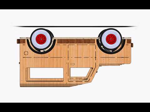 land rover plywood chassis assy