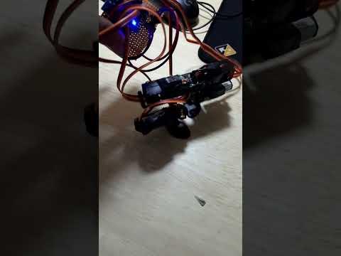 leg assembly for mini humanoid robot. n20 geared motors. sg90 servo. wemos d1 mini.