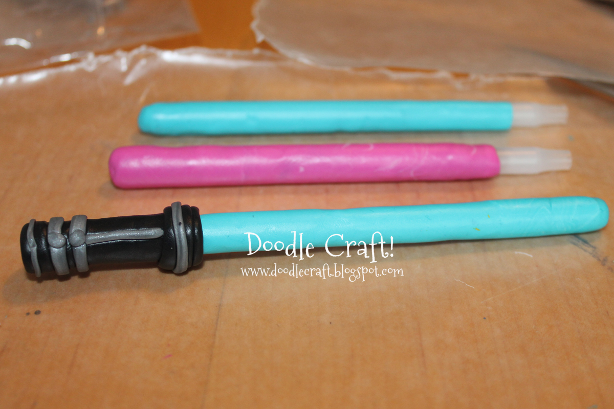 lightsaber star wars pens with polymer clay fimo baked.jpg