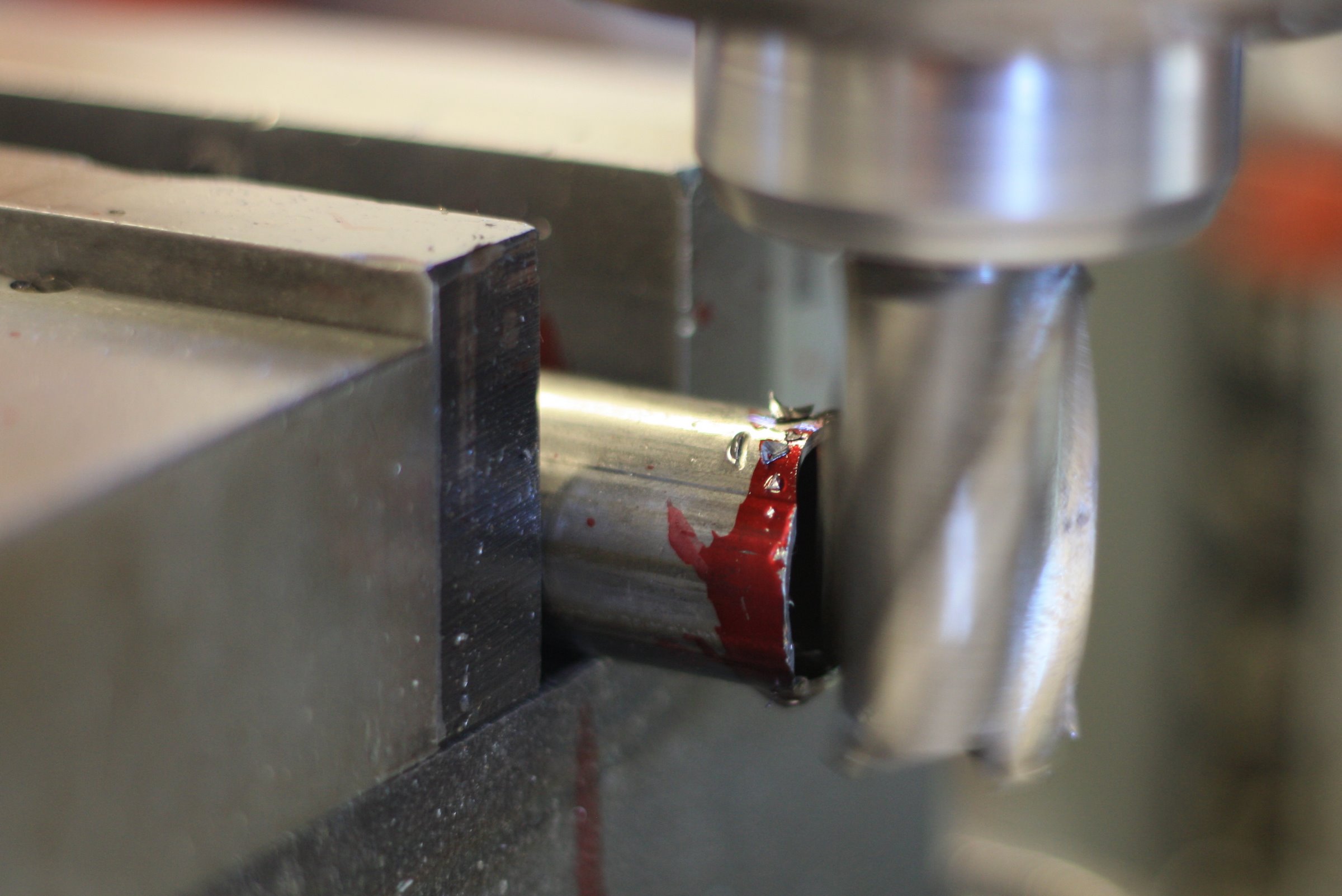 machining 7 fishmouthing tube.JPG