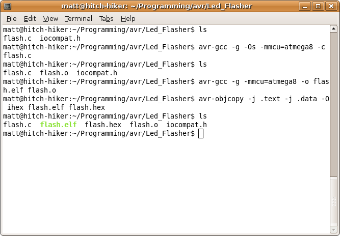 matt@hitch-hiker: ~-Programming-avr-Led_Flasher.png