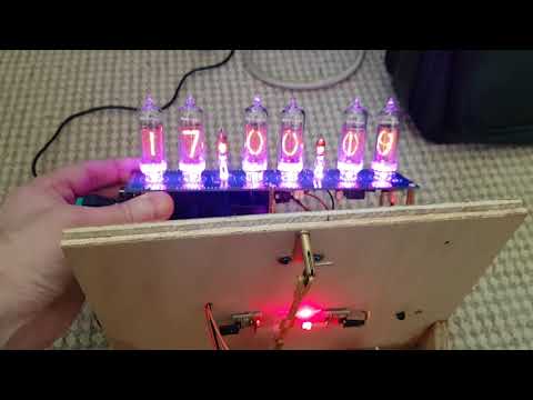 nixie clock with pendulum