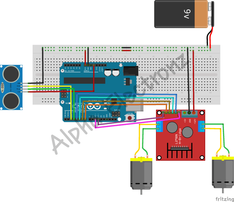 obstacle avoiding robot circuit diagram.png