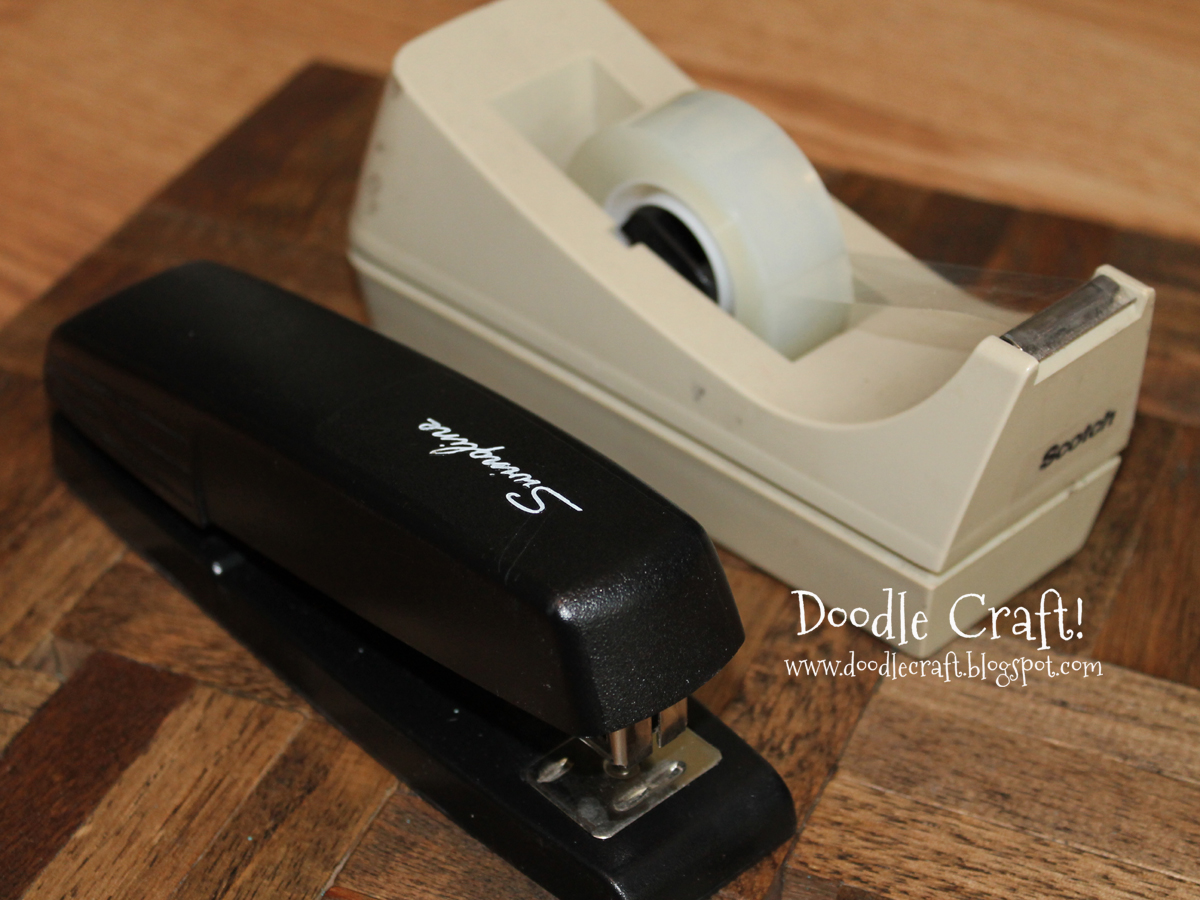 office supplies supply painted crafts projects stapler tape dispenser.jpg