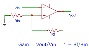 operational amp in non inverting confg.png