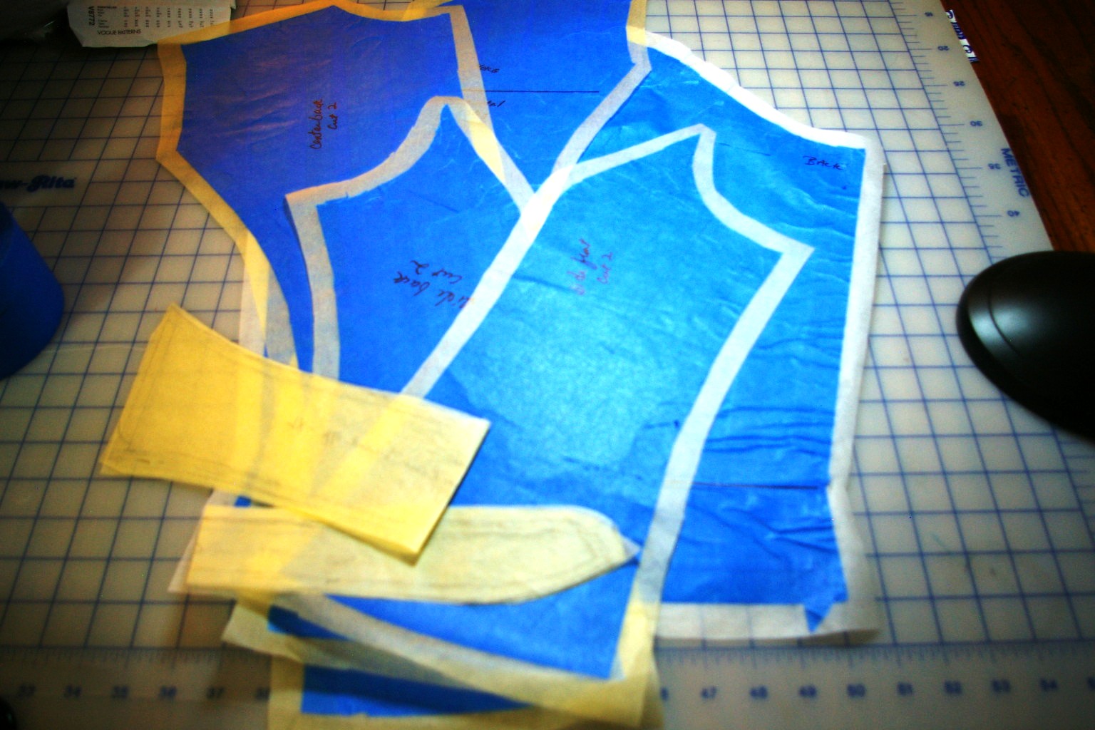 pattern pieces on tissue with seam allowance.JPG