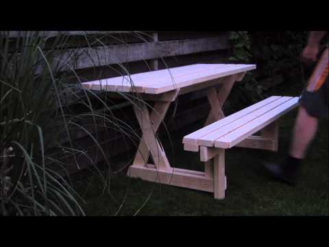 picnic table and bench