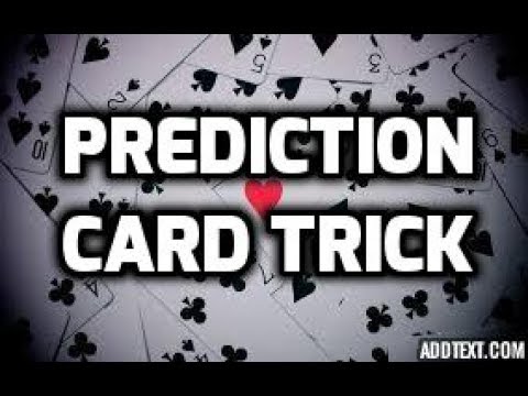 prediction magic card trick with cards revealed