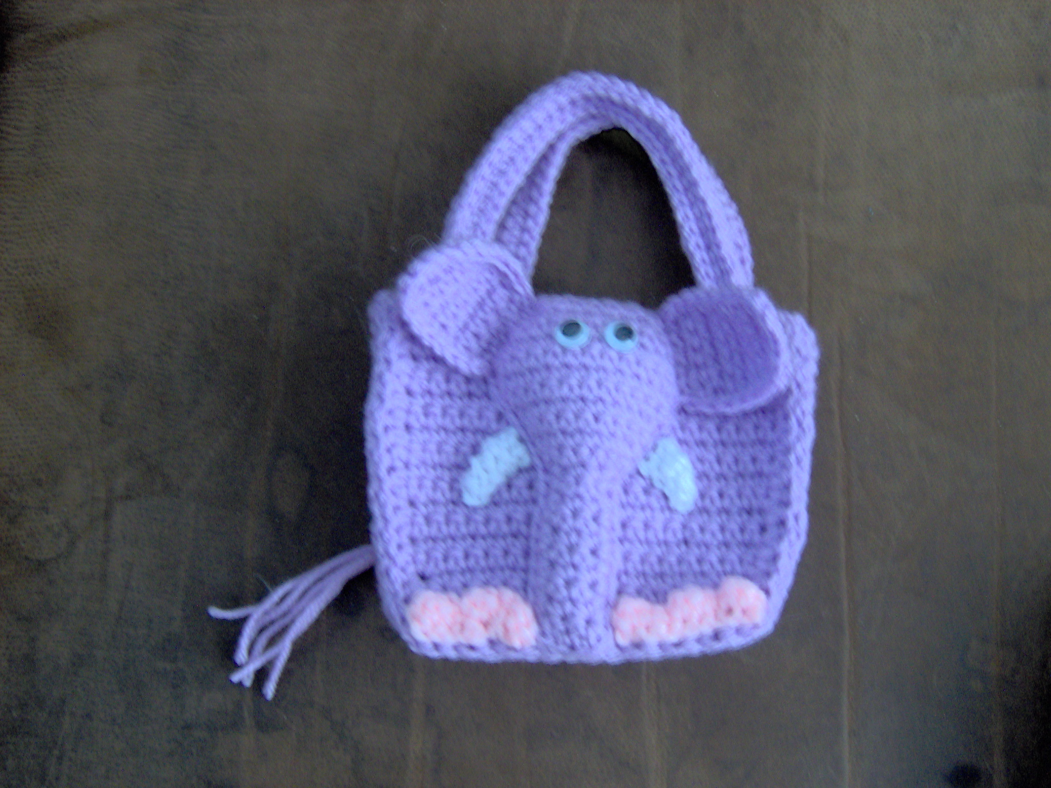 purple elephant tote