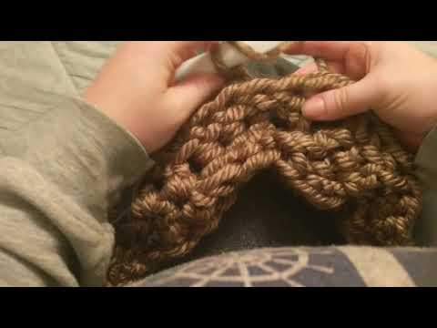 second step   tricky part for chunky cable crochet blanket