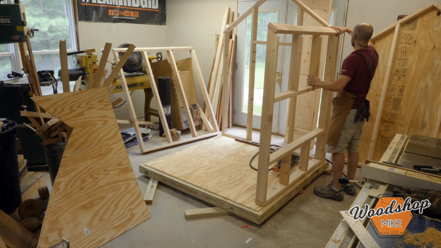 securing shed walls _ How to make a DIY chicken coop.jpg