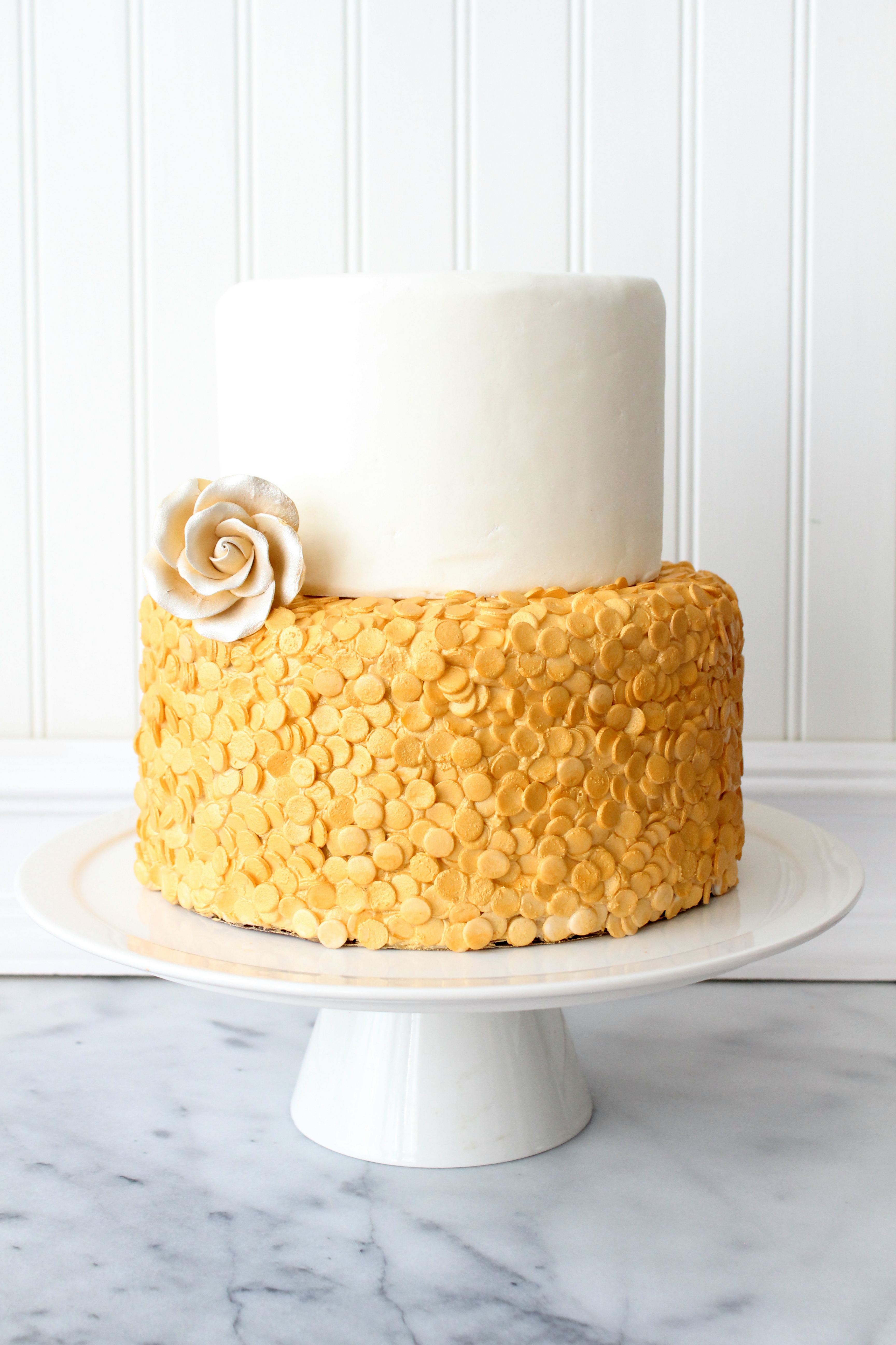 sequin wedding cake.JPG