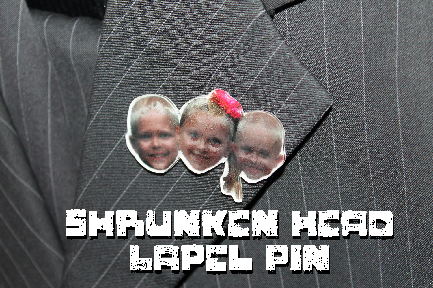 shrunken head lapel pin fathers day shrinky dinks shrink plastic #6 art pin tie tack brooch custom funny.jpg