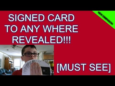 signed card to anywhere! magic card trick revealed! [MUST SEE]