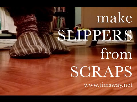 slippers made from cereal boxes and other junk