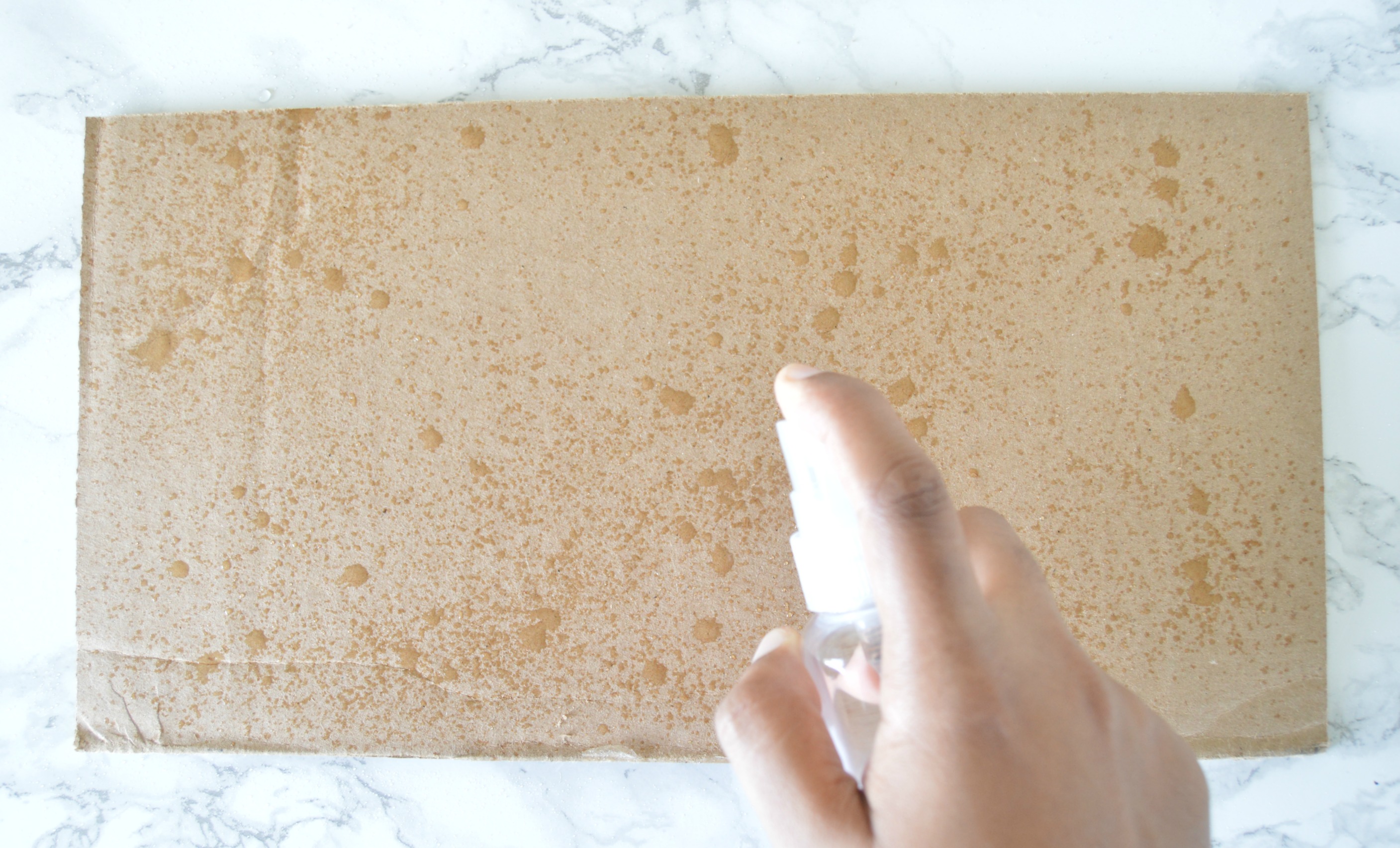 spray the cardboard with water to remove the top layer.jpg