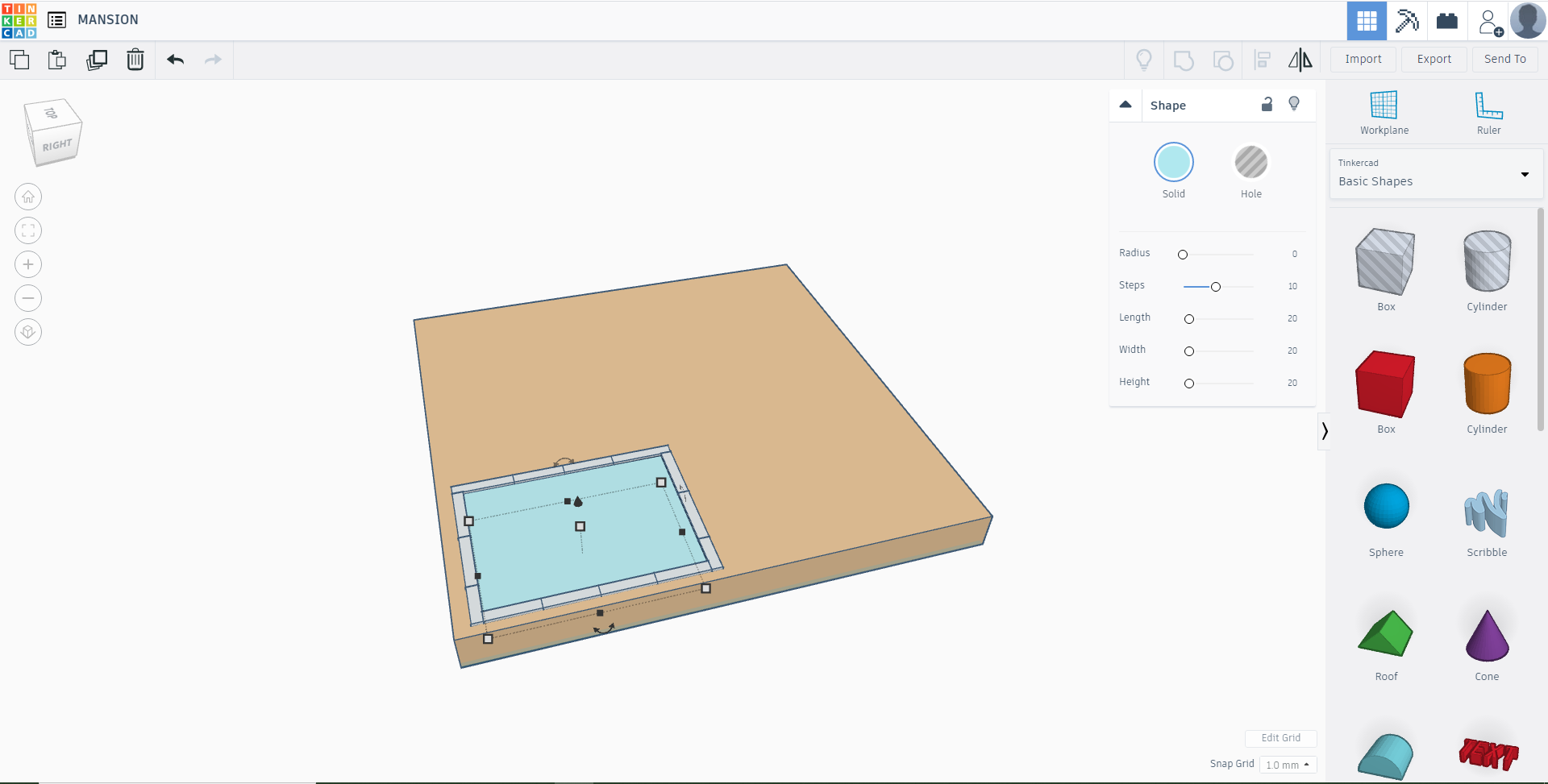 step 5 create a blue block for the water.PNG