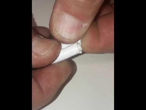 tape removal after fixing cable using epoxide and shrink for mobile earphone