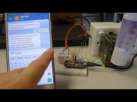 telegrambot esp8266 nodeMCU SSR DHT22 IoT