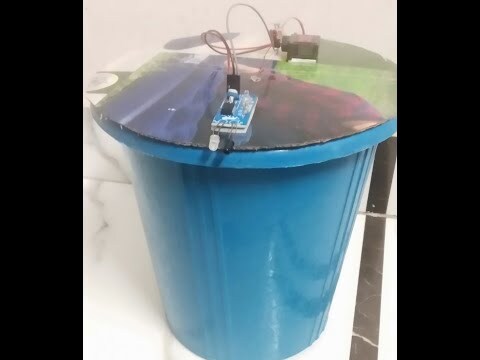 testing of ir sensor automatic dustbin