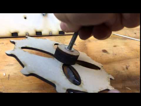 wooden chain clock gears