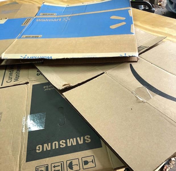 Reclaim Cardboard Boxes As Yard Art