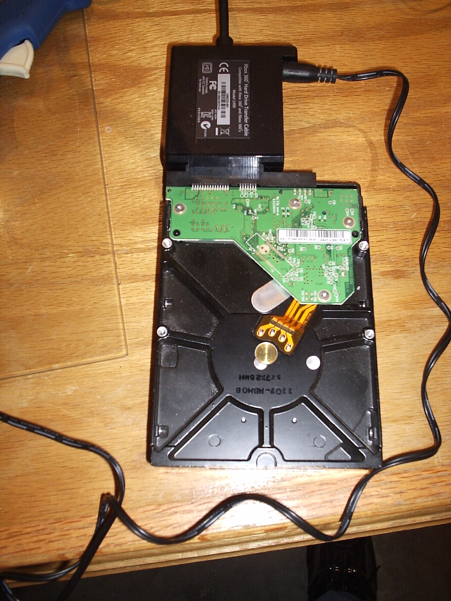 SATA to USB adapter using Xbox data transfer cable