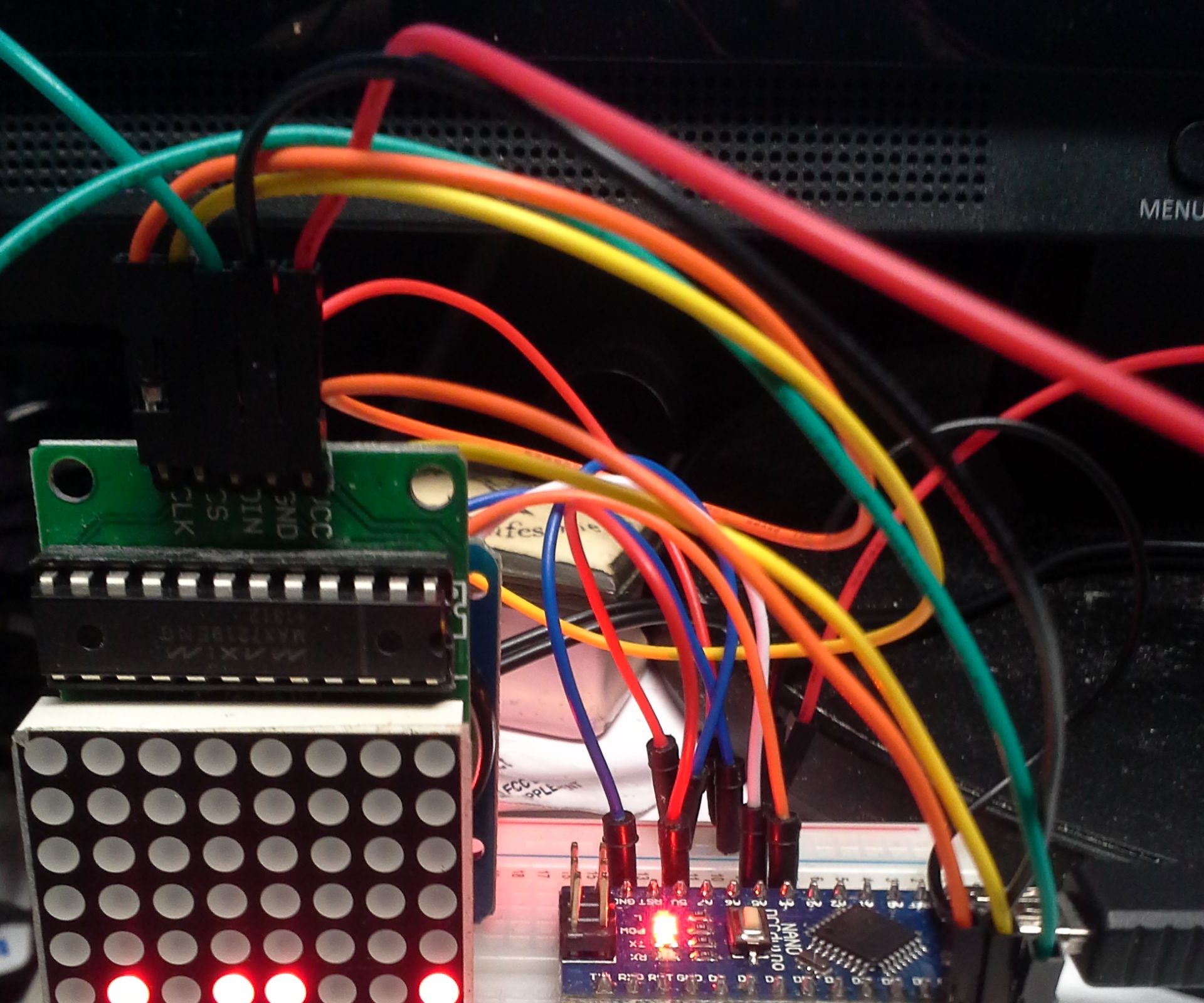 Arduino Binary clock using LED Matrix